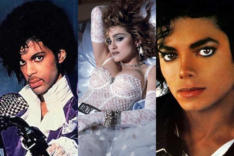 Prince, Madonna y Michael Jackson